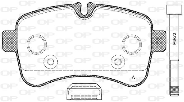 OPEN PARTS Комплект тормозных колодок, дисковый тормоз BPA1282.00